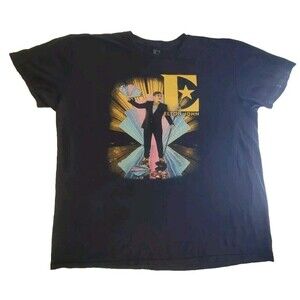 Elton John Shirt Mens XXL 2XL Black Farewell Yellow Brick Road Concert Tour 2019